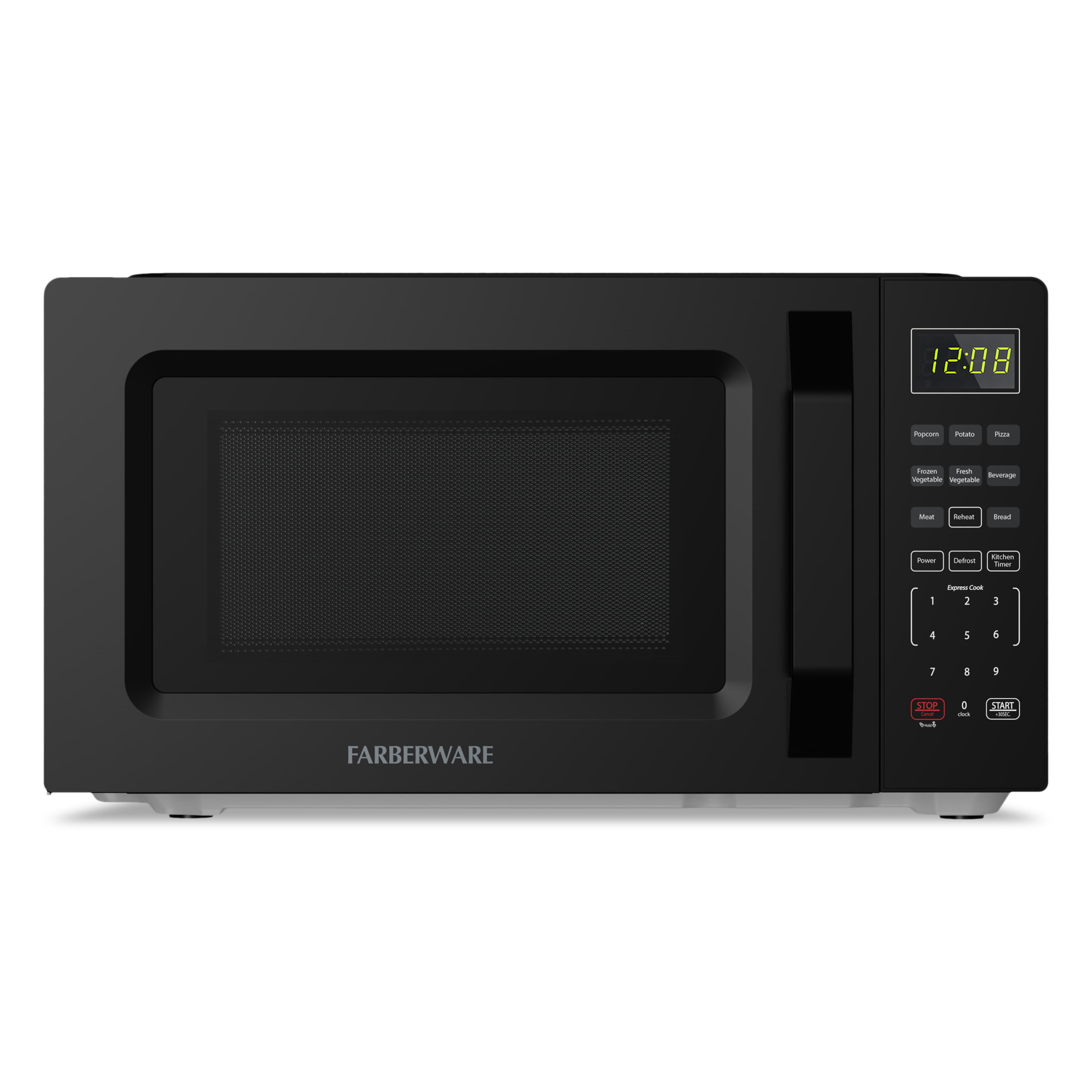 Farberware 1.1 cu ft Microwave Oven,1000W Countertop Microwave Oven with Auto Cook Menu, Black