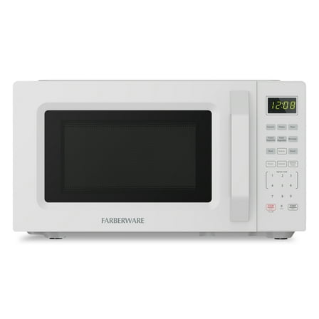 Farberware 700-Watt Compact Countertop Microwave Oven – 0.7 Cu. Ft., White