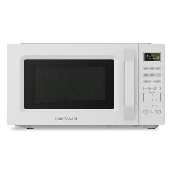 Farberware 700-Watt Compact Countertop Microwave Oven – 0.7 Cu. Ft., White