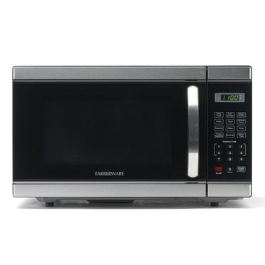 Farberware Countertop Microwave Oven with LED Lighting & Child Lock, 0.7 Cu Ft Black