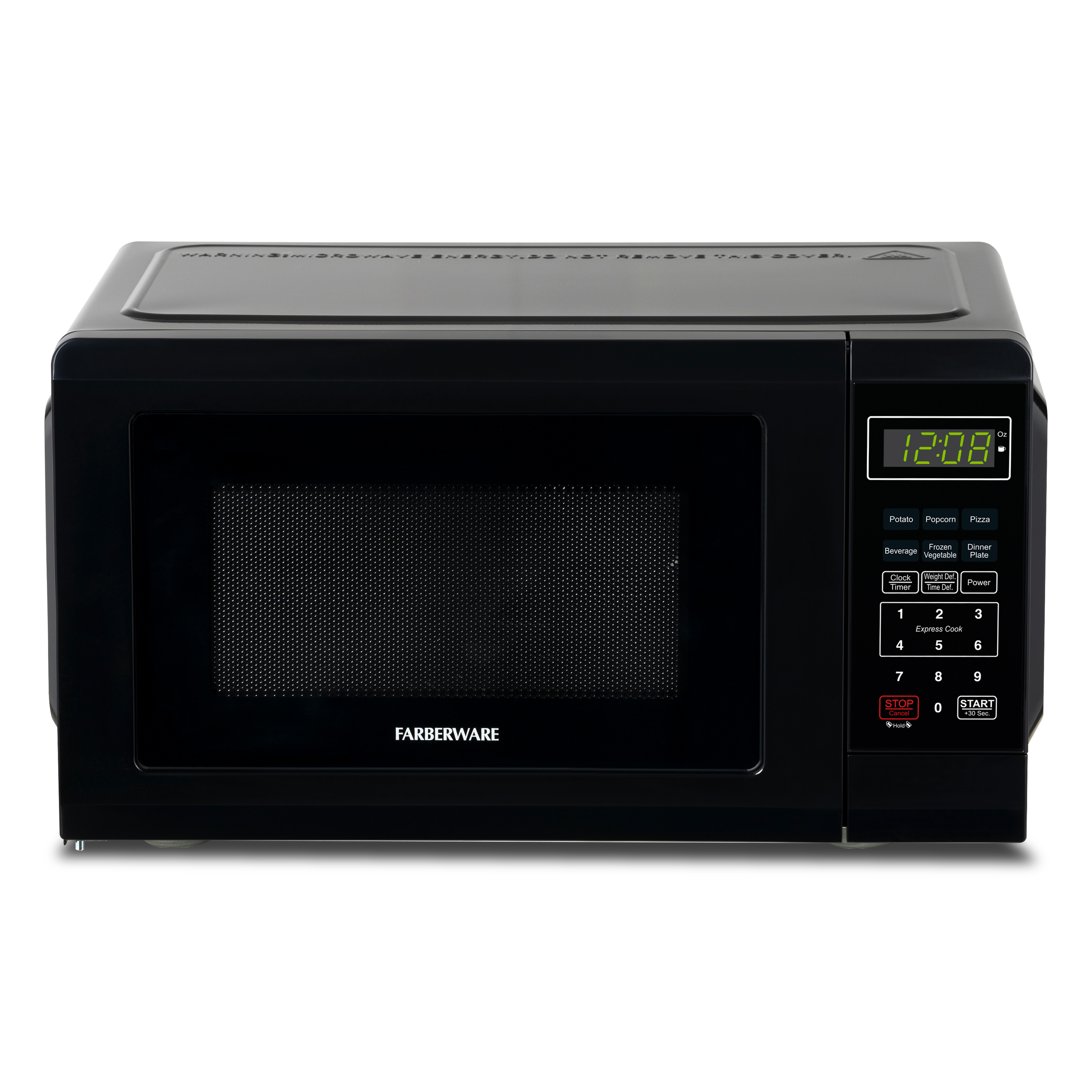 Farberware Countertop Microwave Oven with LED Lighting & Child Lock, 0.7 Cu Ft Black - image 1 of 6