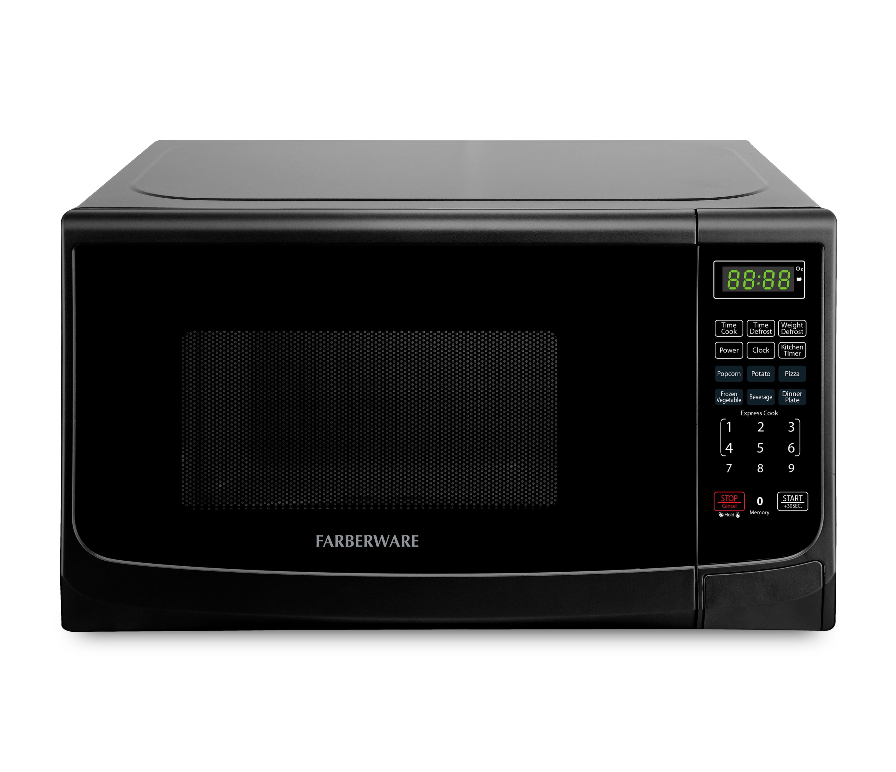 Farberware Countertop Microwave Oven with LED Lighting Child Lock 0.9 Cu Ft White Walmart