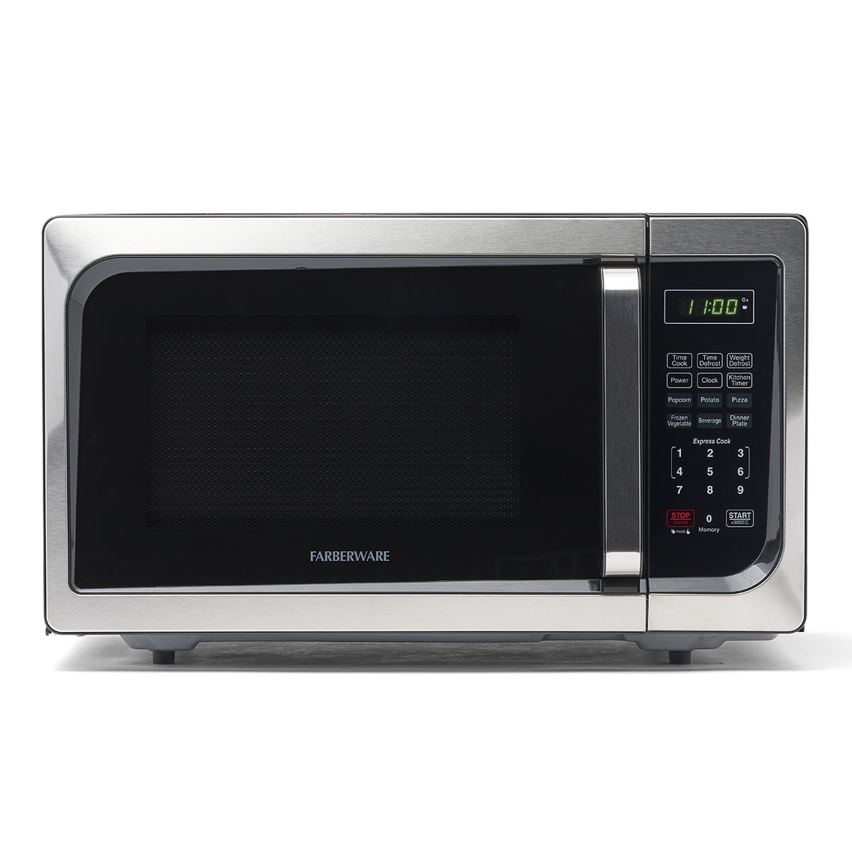 『HAMI VEN BLACK×SILVER』 Farberware 0.7 Cu Ft, Black, Countertop Microwave Oven with
