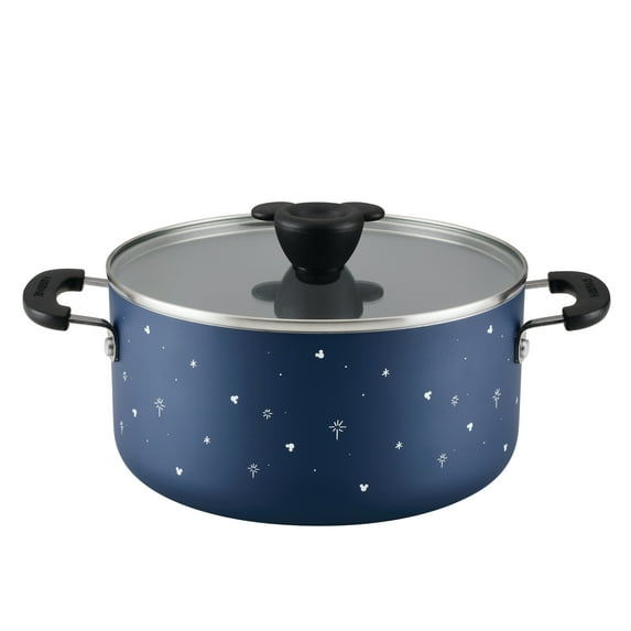 Farberware Disney Bon Voyage 5.5 Quart Ceramic Nonstick Stockpot with Lid, Dishwasher Safe, Blue