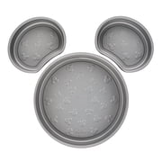 Farberware Disney Bake with Mickey Mouse 3 Pcs Nonstick Head Cake Pan Set, Dishwasher Safe and Oven Safe to 450°F, Black