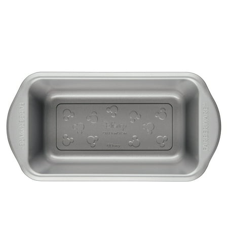 Farberware Disney Bake with Mickey Mouse 9 Inch x 5 Inch Nonstick Loaf Pan / Bread Pan / Meatloaf Pan, Dishwasher Safe and Oven Safe to 450°F, Black