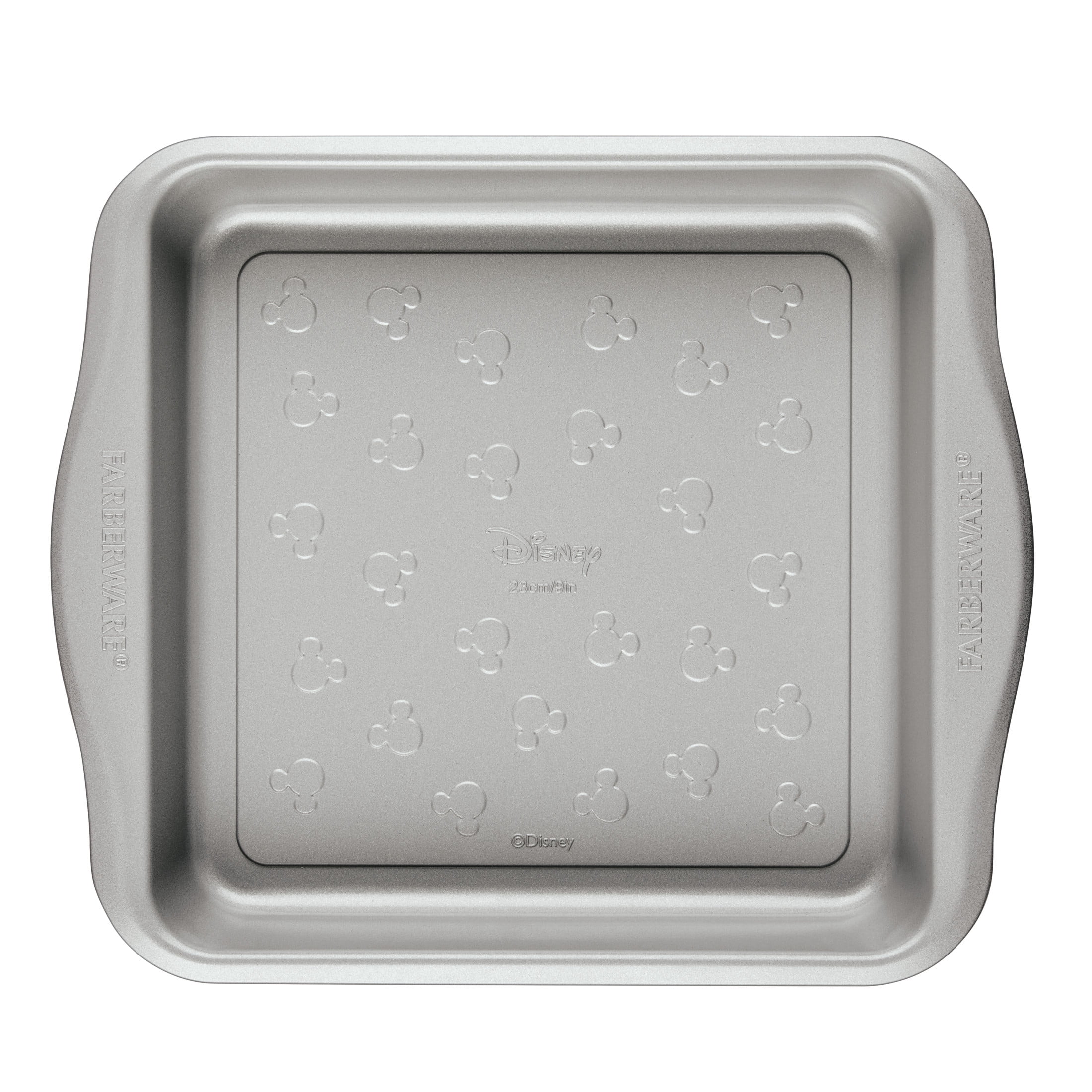 Farberware Disney Bake with Mickey Mouse 9 Inch Nonstick Square Cake Pan, Dishwasher Safe and Oven Safe to 450°F, Black