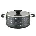 thumbnail image 1 of Farberware Disney Monochrome 5.5 Quart Ceramic Nonstick Stockpot with Lid, Dishwasher Safe, Black, 1 of 16