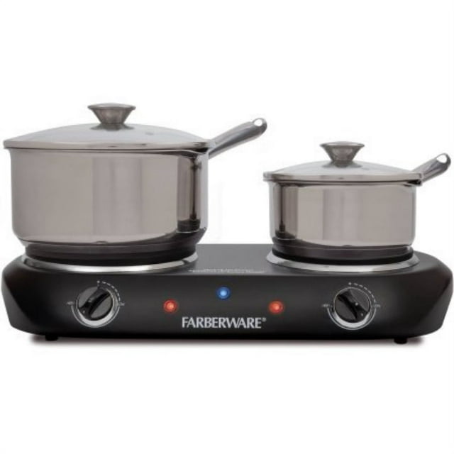 Farberware Double Burner with Solid Die-Cast Heating Plates