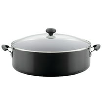 Farberware Easy Clean 14 inch Aluminum Nonstick Covered Family Pan, Black
