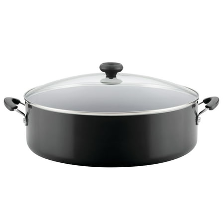 Farberware Easy Clean 14 Inch Nonstick One-Pot / Stockpot / Dutch Oven Family Braising Pan with Lid, Dishwasher Safe, Black