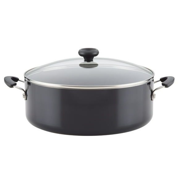 Farberware Easy Clean 8 Quart Nonstick Stockpot / Dutch Oven, Dishwasher Safe, Black