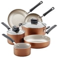 thumbnail image 1 of Farberware Easy Clean Steam Vent 14 Piece Nonstick Pots and Pans Set, Copper, 1 of 15