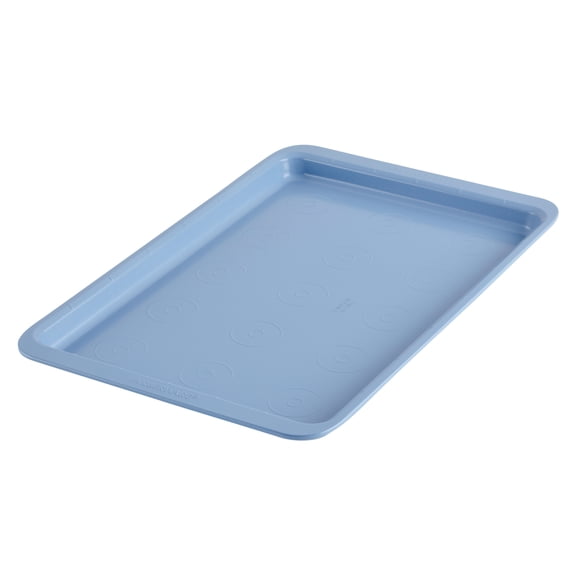 Farberware Easy Solutions 11x17 Inch Nonstick Cookie Pan / Baking Sheet Pan Features Easy Guide Markings, Dishwasher Safe and Oven Safe to 450°F, Blue