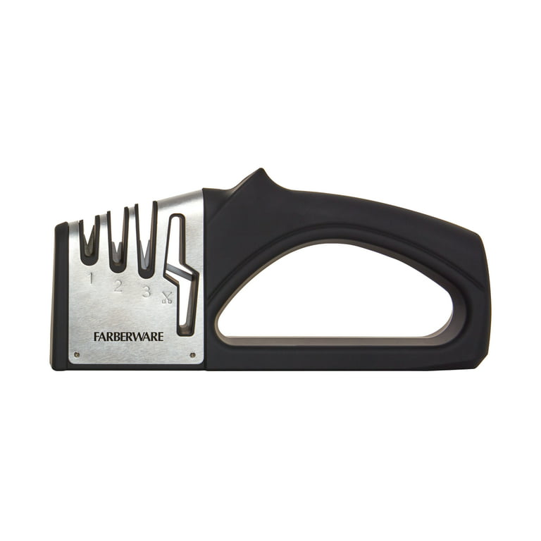 4-in-1 Kitchen Knife Accessories 3-Stage Knife Sharpener Helps  RepairRestorePolish Blades and Cut-Resistant Glove (Black) - AliExpress