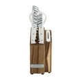 thumbnail image 1 of Farberware Edgekeeper Triple Riveted Slim Acacia Knife Block Set with Built in Sharpener 14-piece in White, 1 of 13