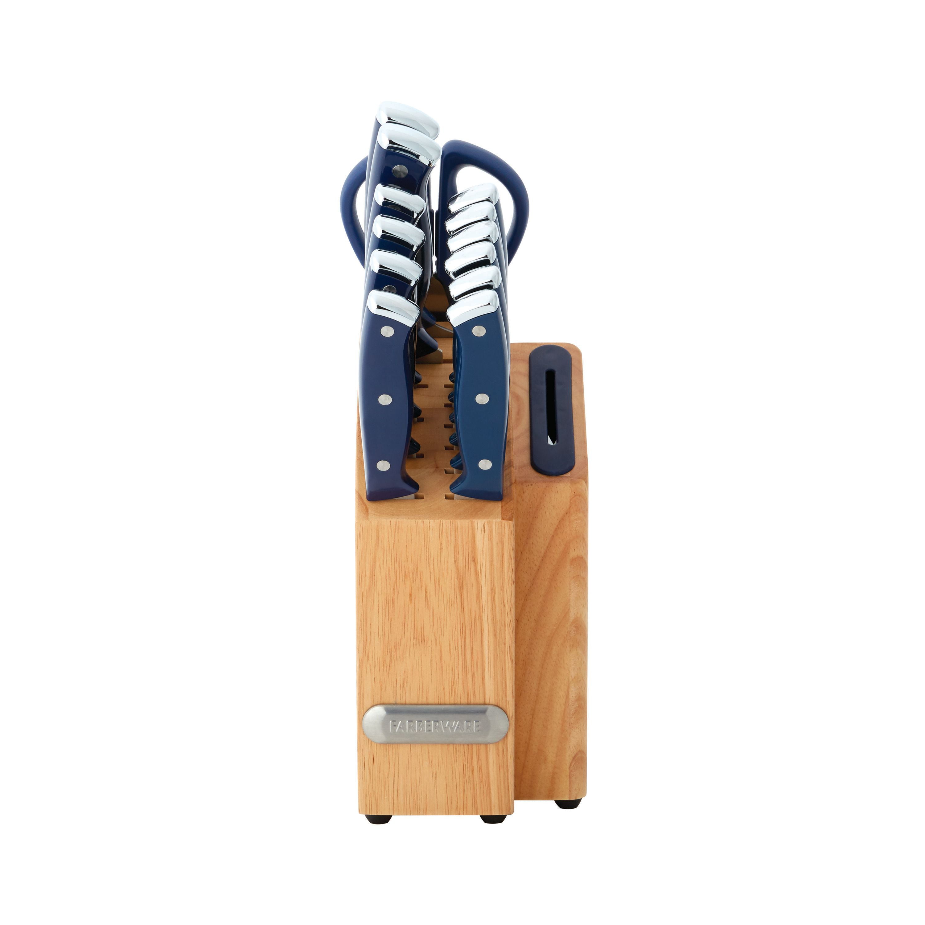 Farberware 14-Piece Knife Set with Built-In Edgekeeper Knife