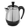 thumbnail image 1 of Farberware Electric Coffee Percolator, FCP240, Stainless Steel Basket, Automatic Keep Warm, No-Drip Spout, 4 Cup, 1 of 9