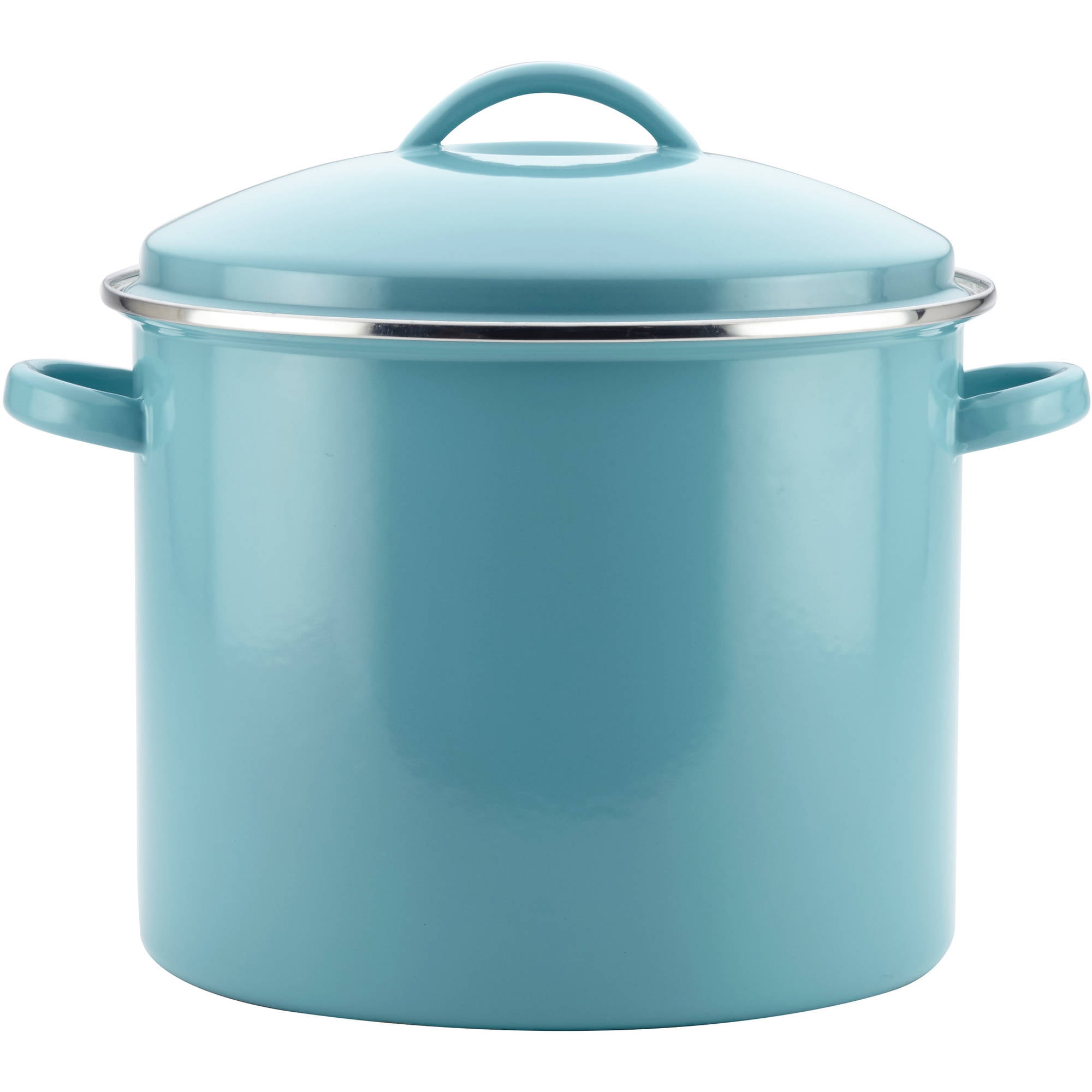 SILIT Enameled Blue 4 Quart Non-stick Stock Pot With Lid. Made in Germany.  