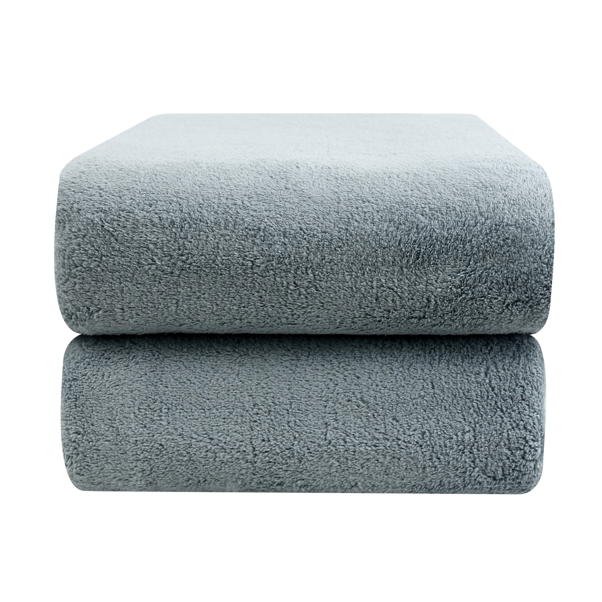 Farberware FBT-001-B-2 Sterling Blue Coral Fleece-Bath Towel - 2PC