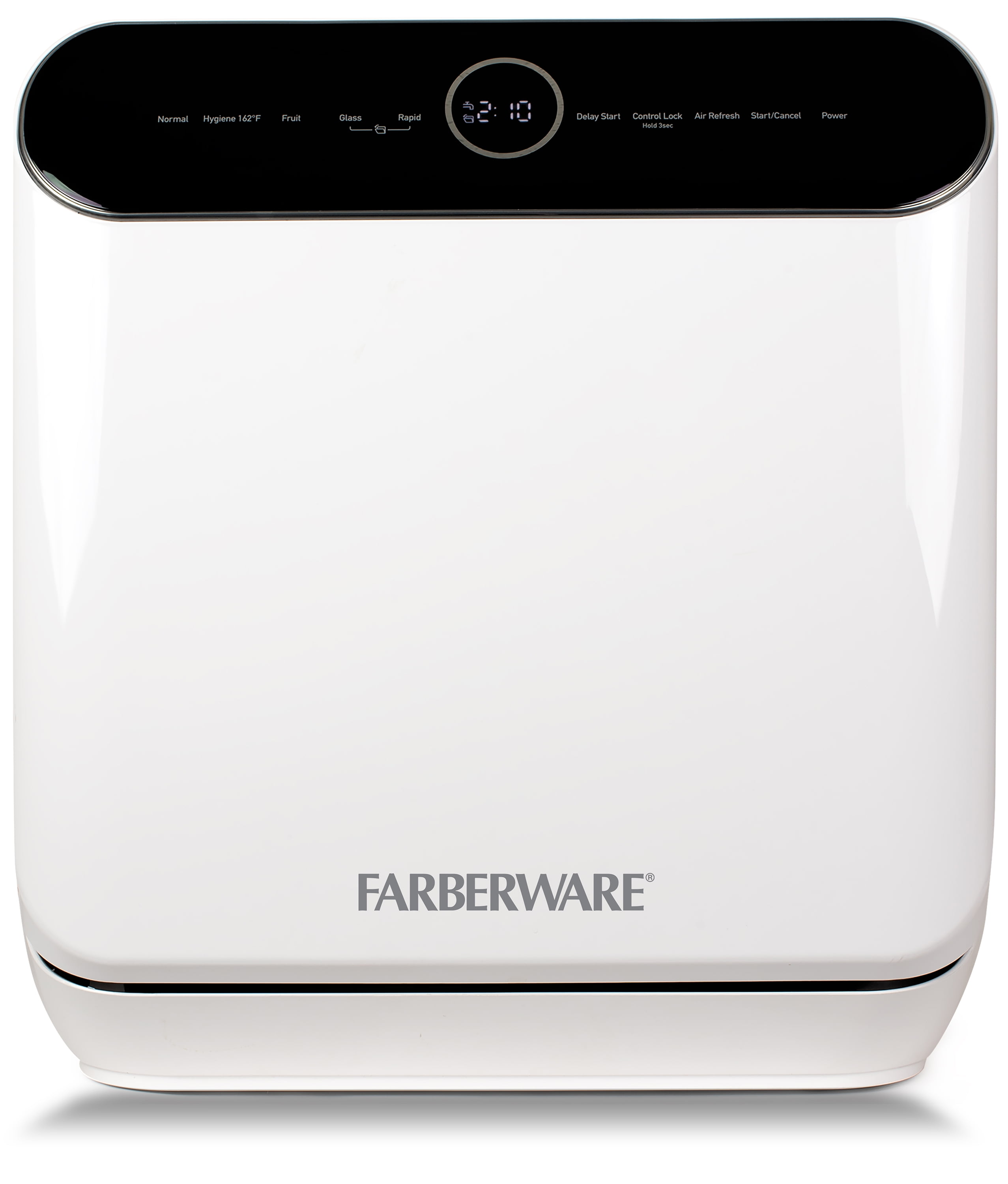 Farberware FCDMSDWH Complete Portable Countertop Dishwasher, 2 Place