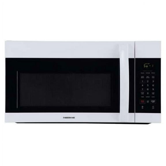 Farberware FMR17WHT 1.7 Cu. Ft. OTR Microwave, 1000W with Smart Sensor Cooking, White