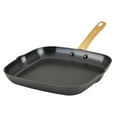 thumbnail image 1 of Farberware Forged Induction 11 Inch Ceramic Nonstick Square Grill Pan, Dishwasher Safe and Oven Safe to 500°F, Black, 1 of 13