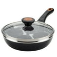 thumbnail image 1 of Farberware Glide Copper 8 Inch Ceramic Nonstick Egg Poacher with Lid Dishwasher Safe, Black, 1 of 6
