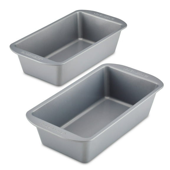 Farberware GOLDEN BAKE 2 Pcs Bakeware Nonstick Loaf Pan Set, Dishwasher Safe and Oven Safe to 450F, Two 9-inch x 5-inch, Gray