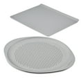 thumbnail image 1 of Farberware GOLDEN BAKE 2 Pcs Nonstick Baking Sheet and Pizza Pan Set, Dishwasher Safe and Oven Safe to 450°F, Gray, 1 of 14