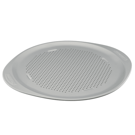 Farberware GOLDENBAKE 15.5 Inch Nonstick Perforated Pizza Pan, Dishwasher Safe and Oven Safe to 450°F, Light Gray