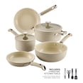 thumbnail image 1 of Farberware TrueCook 12pc Ceramic Cookware Set, Dishwasher and Oven Safe, Taupe, 1 of 18