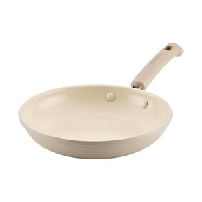 Farberware TrueCook 10in Ceramic Frying Pan, Dishwasher and Oven Safe, Taupe