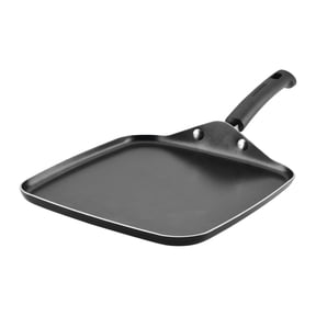 Farberware TrueCook 11" Nonstick Square Griddle, Dishwasher and Oven Safe, Black