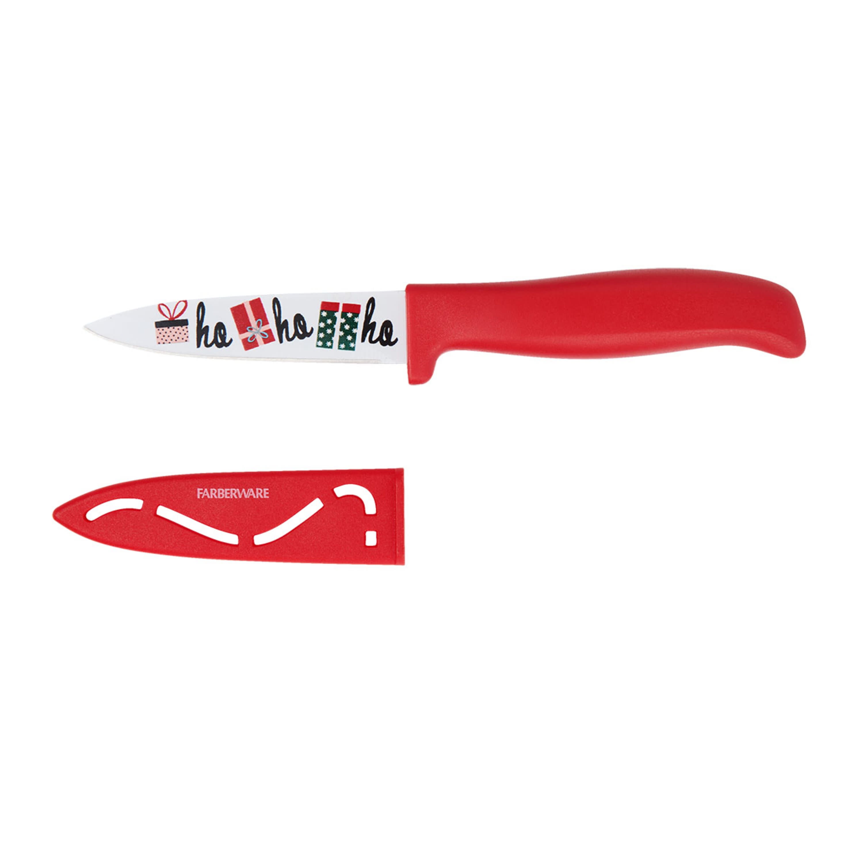 Farberware 3.5 Gingerbread Resin Paring Knife with Blade Cover