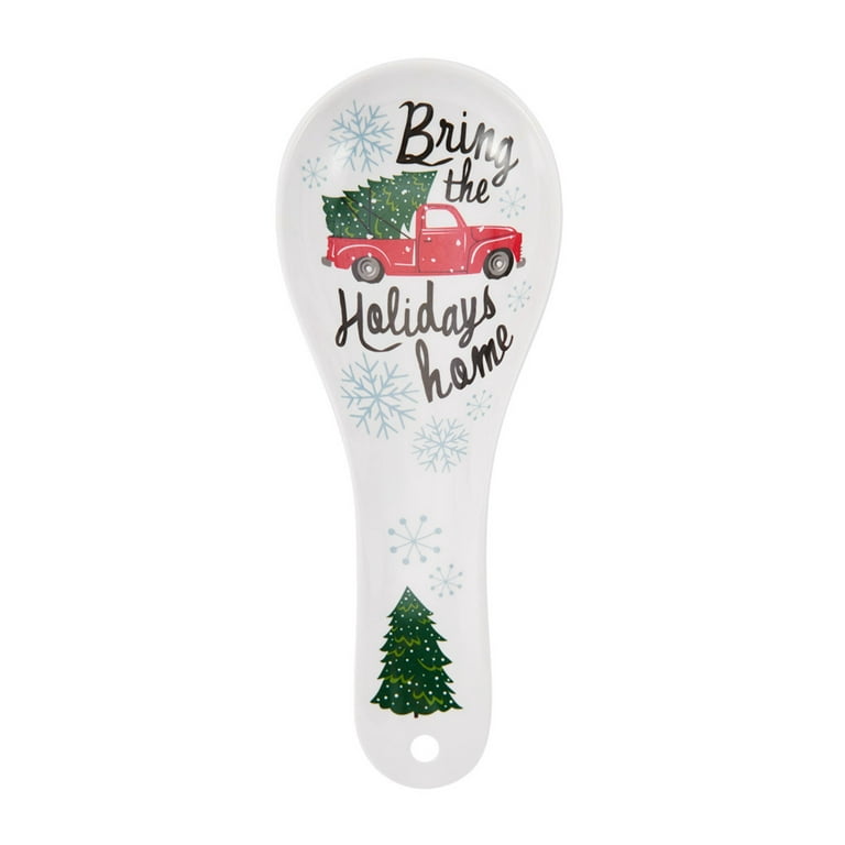 Farberware Holiday Red Truck Melamine Spoon Rest 