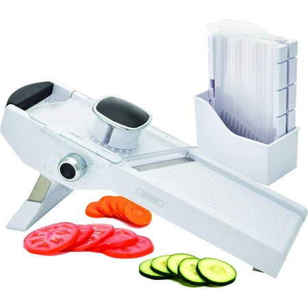 Farberware Mandolin Slicer with Adjustable Table, Includes 3 Blades