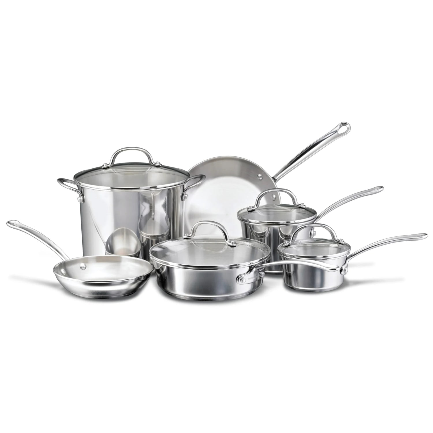 Millennium 10-Piece Stainless Steel Cookware Set with Glass Lids