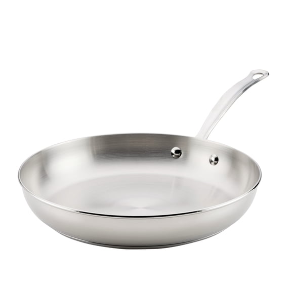 Farberware Millennium 12.25 Inch Stainless Steel Induction Frying Pan / Skillet, Metal Utensil and Dishwasher Safe, and Oven Safe Temperature to 500°F