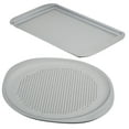thumbnail image 1 of Farberware Nonstick Bakeware Perforated Pizza Pan and Baking Sheet Set, 2-Piece, Light Gray, 1 of 12
