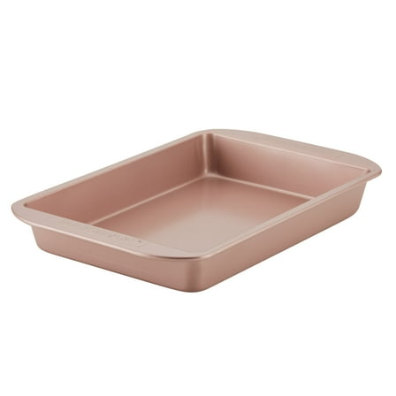 Farberware Bakeware 9x13 Inch Nonstick Rectangular Cake Pan, Dishwasher Safe and Oven Safe to 450°F, Rose Gold