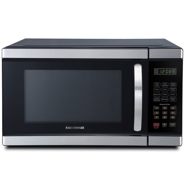 Farberware 1.1 cu ft Microwave Oven, 1000W Professional Countertop Microwave Oven, Stainless Steel