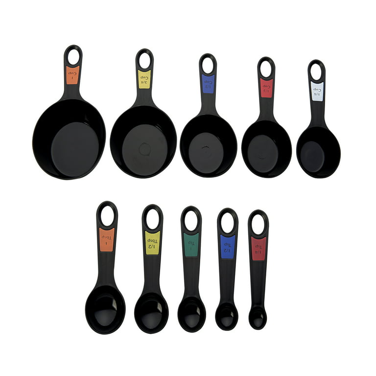 Farberware Professional 10-Piece Measuring-cup and Spoon Set in Black