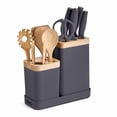 thumbnail image 1 of Farberware Professional Wood Kitchen Utensil and Knife Set with Counter Storage Smoke, 13-Piece, 1 of 13
