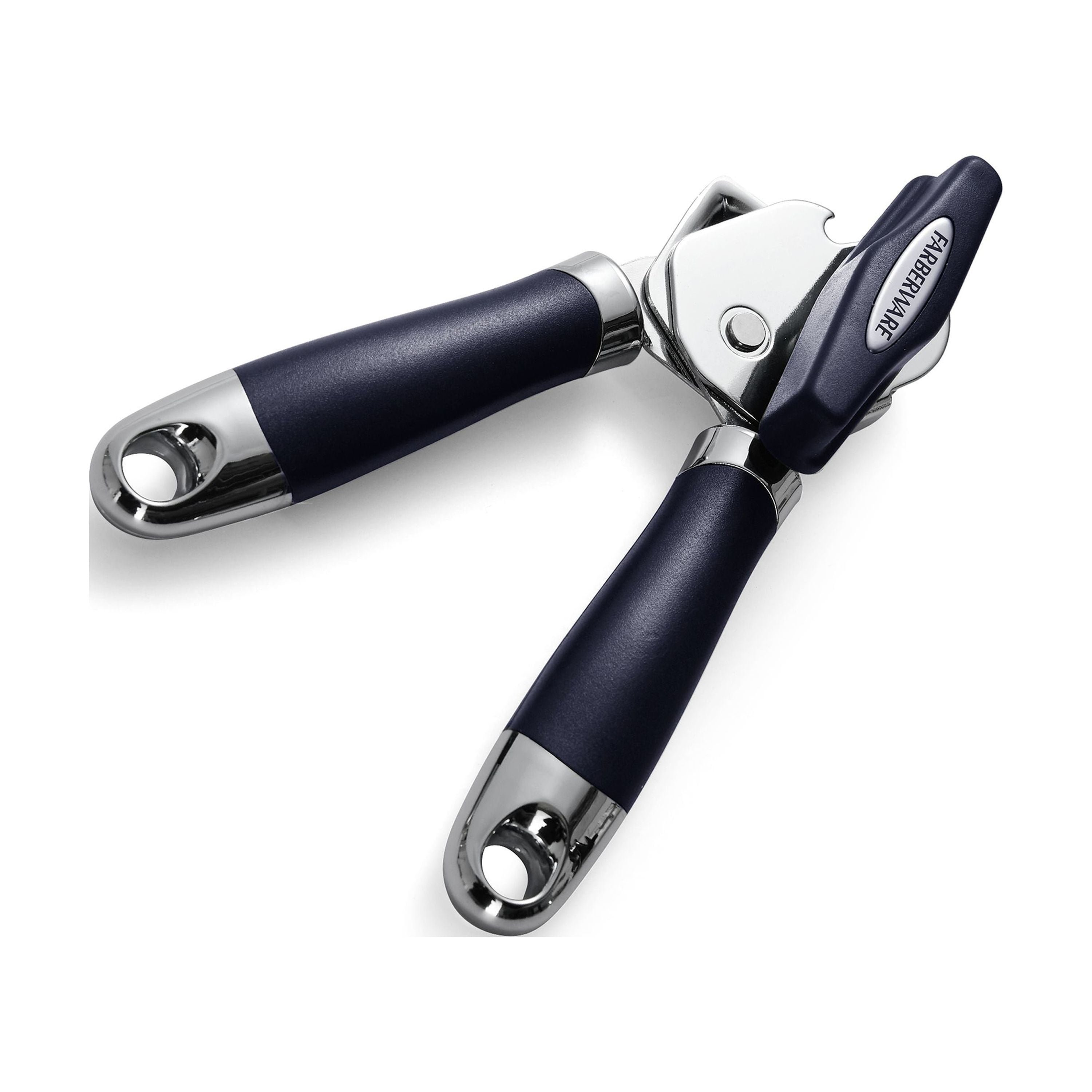 Farberware Professional 2 Stainless Steel Can Opener, Cushioned Ergonomic  Handles & Built In Bottle Opener, Berry