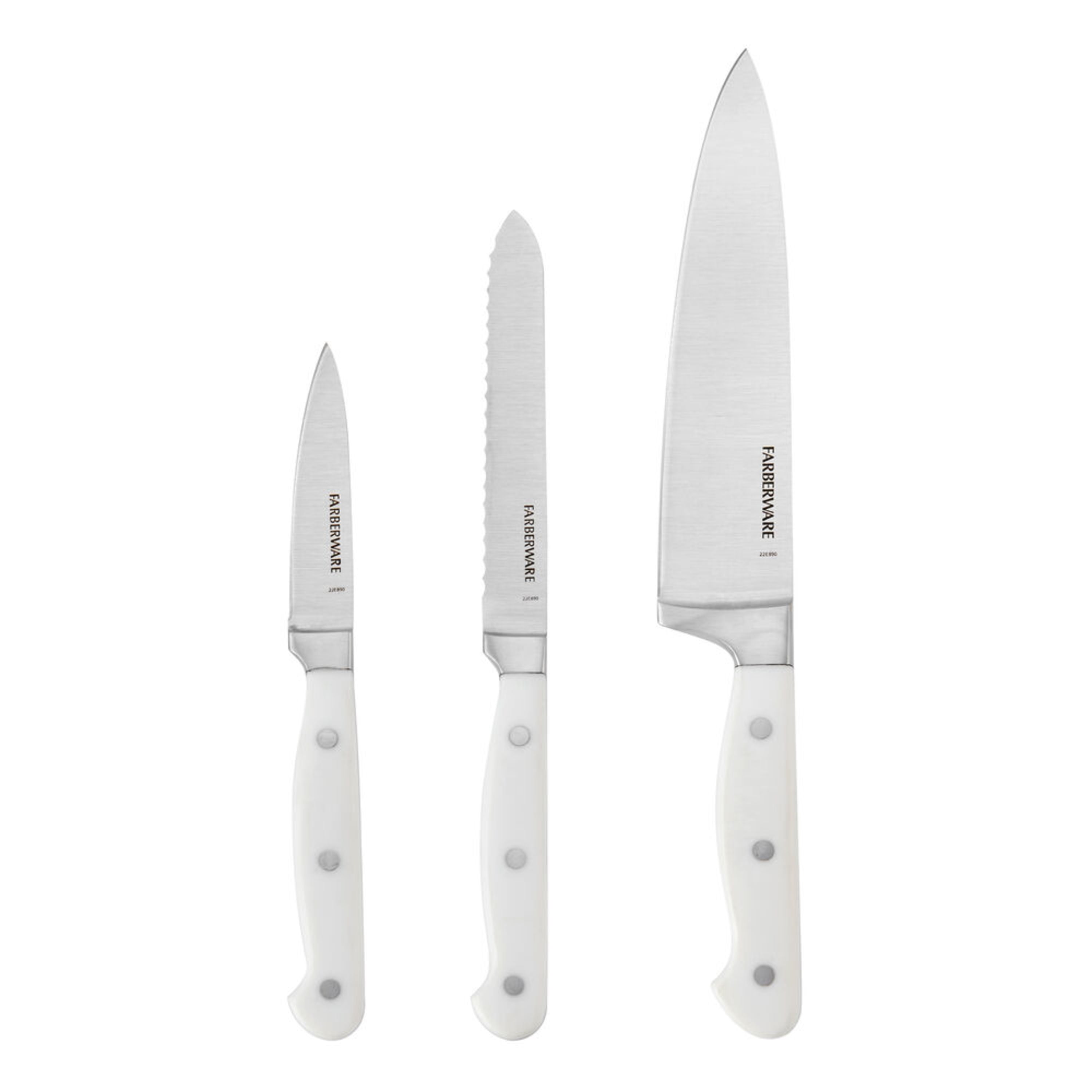 Farberware 3 PARING KNIFE SET 4 pc Plastic/Stainless Steel Kitchen  #5215732 NEW