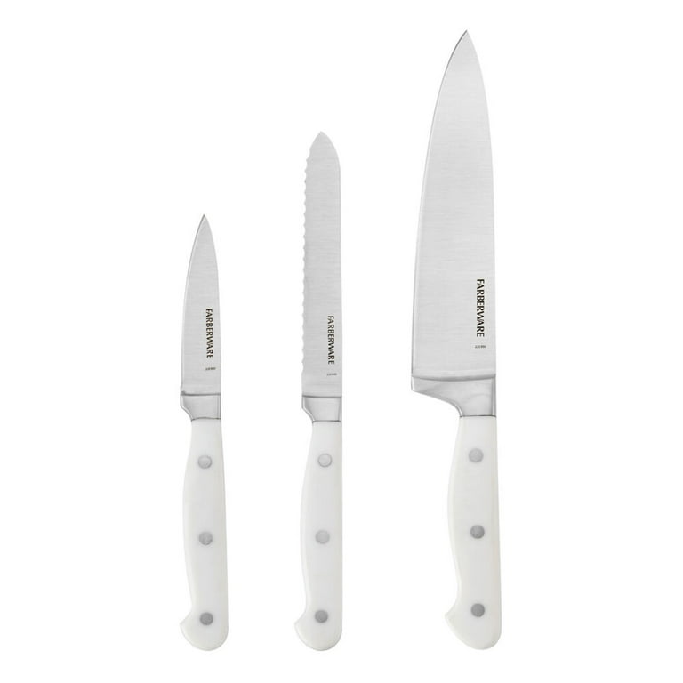 Farberware Colourworks 4-Piece Chef Knife Set Utility/Chef/Paring