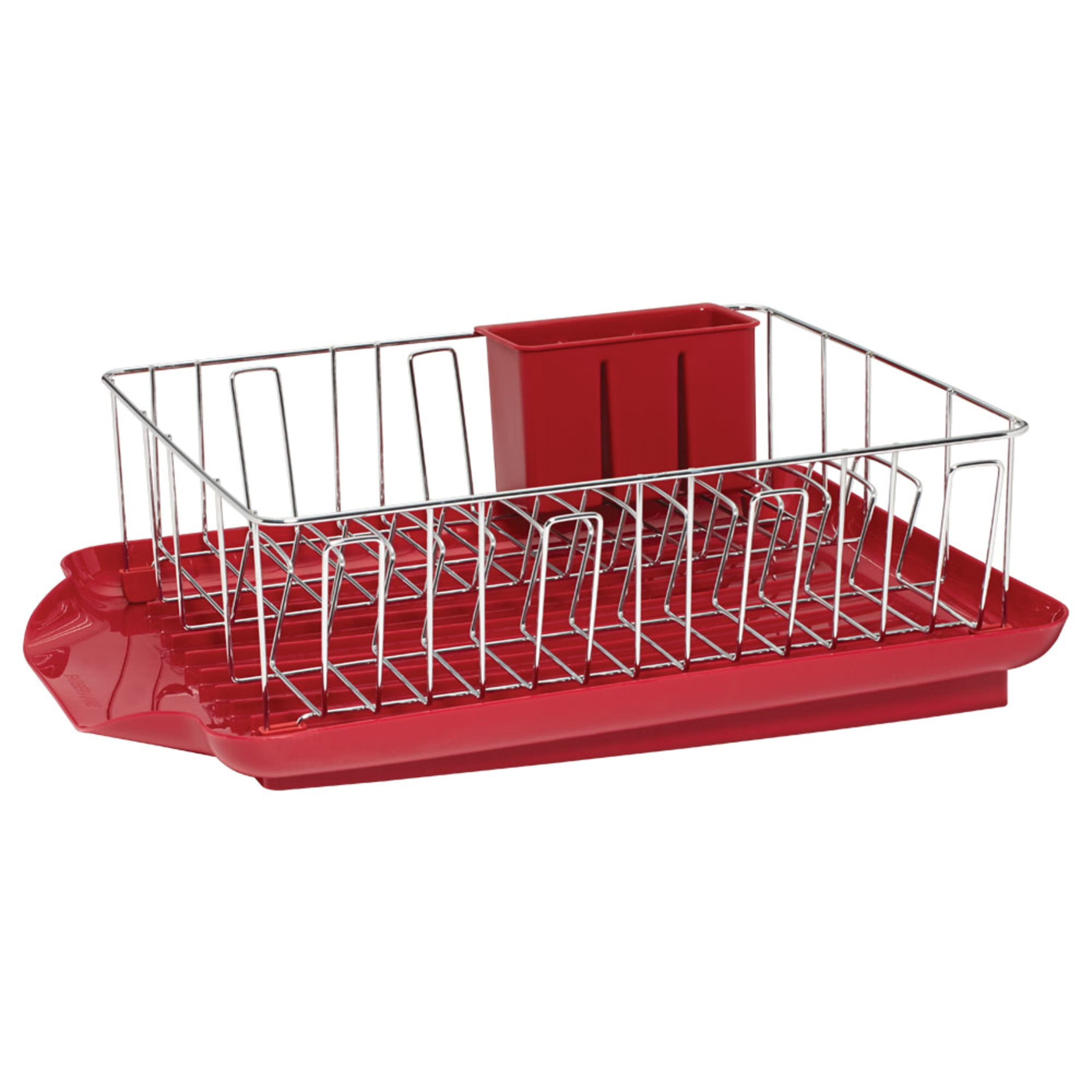 Farberware Professional 3 Piece Dish Rack Set - Red
