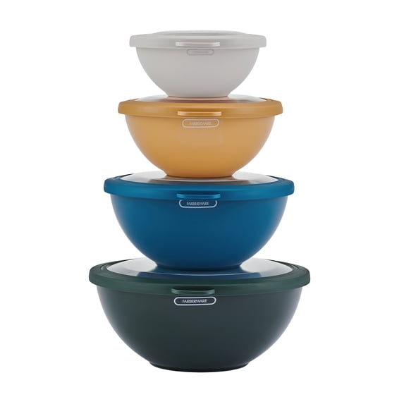 Farberware Professional 8-Piece Mixing Bowl Set with Matching Lids