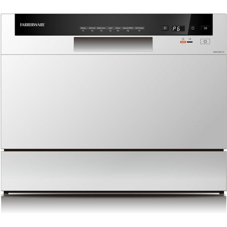 Farberware Professional FCD06ABBWHA 6-Pieces Countertop Dishwasher, White